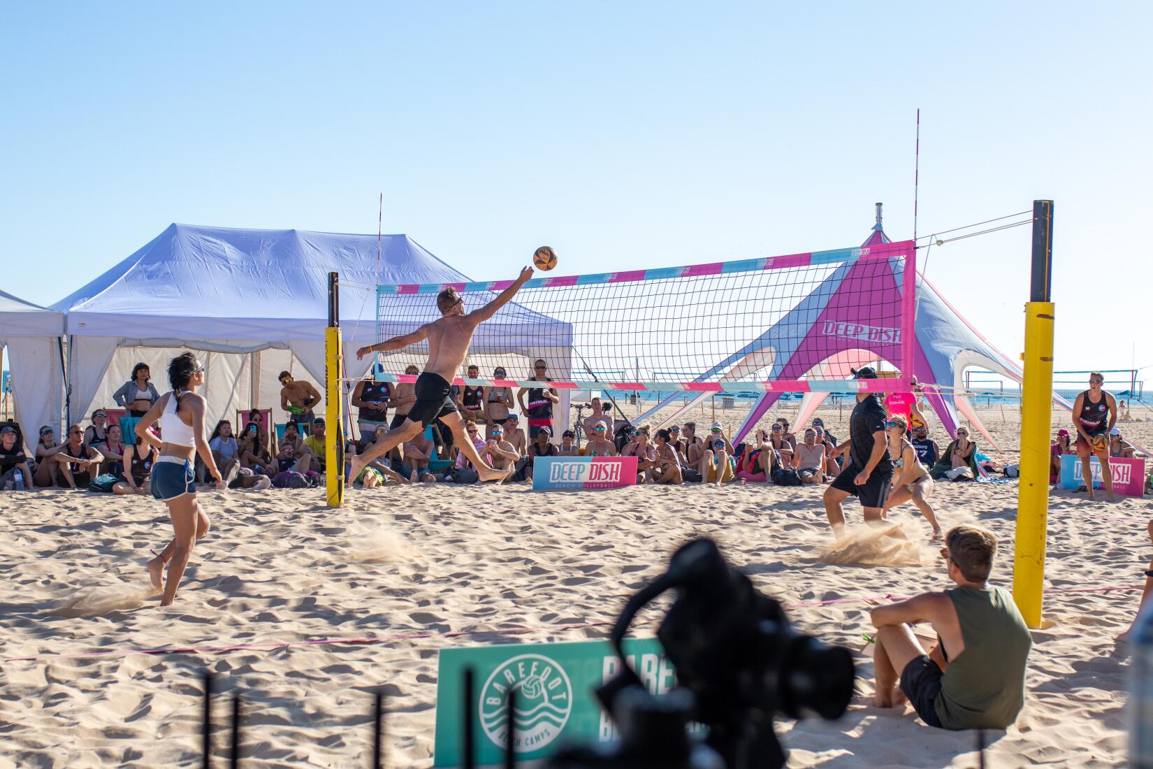 Volleyball match on the sand