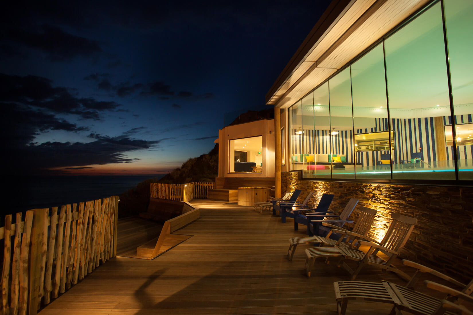 Dusk on the Swim Club deck