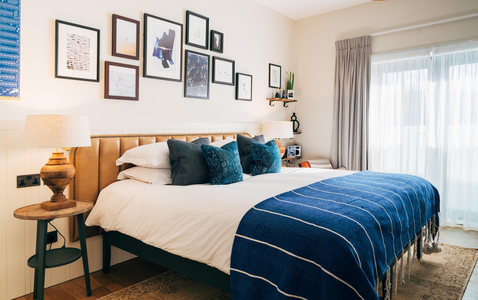 Main bedroom in a family suite with a kingsize bed