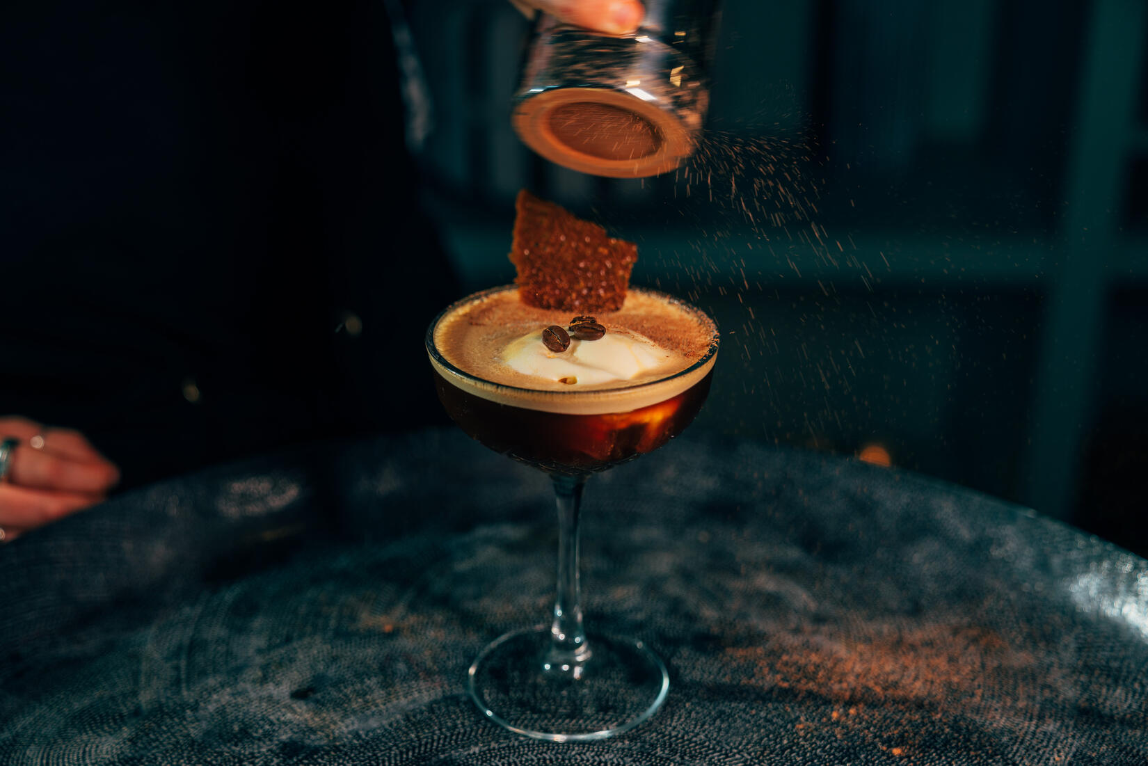 Affogato espresso martini cocktail