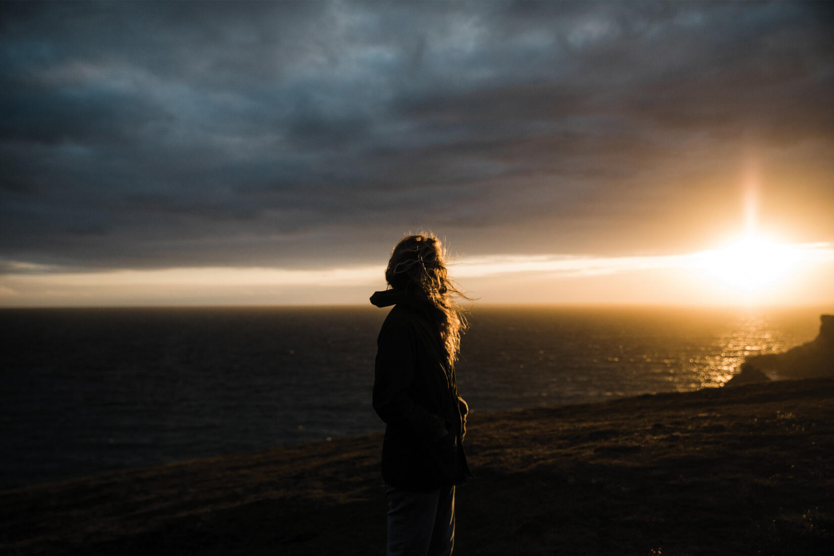 Sunset seen from the cliffs