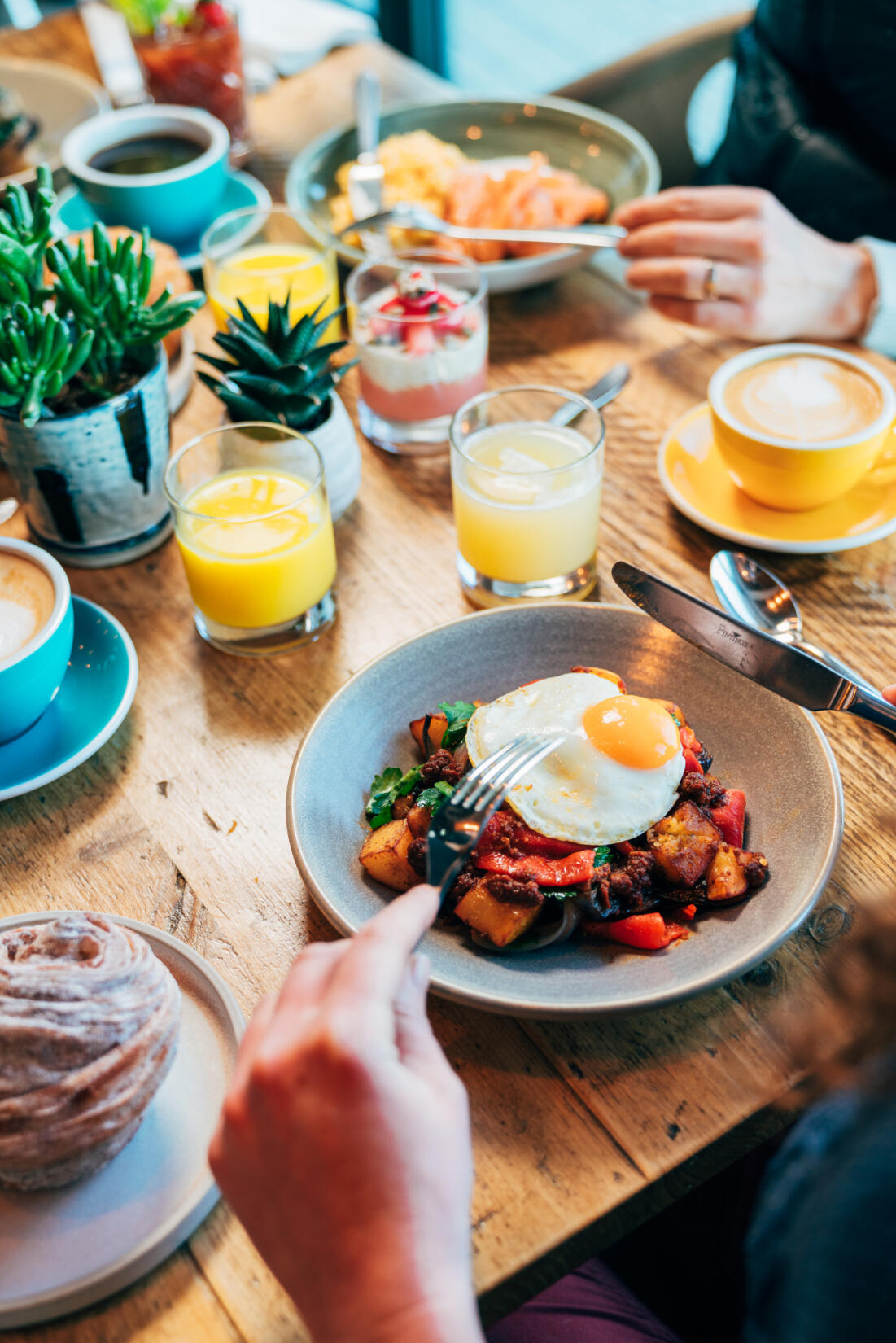 Hash it up breakfast dish in The Beach Hut at Watergate Bay