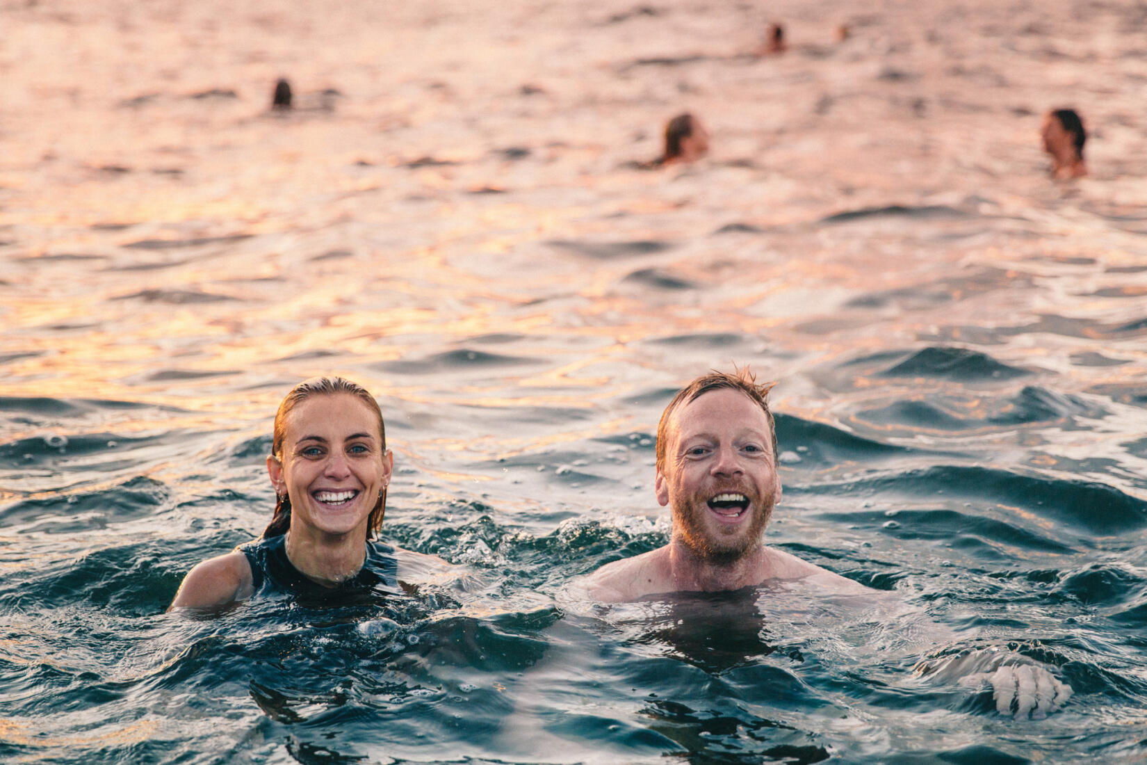 Two people in the water