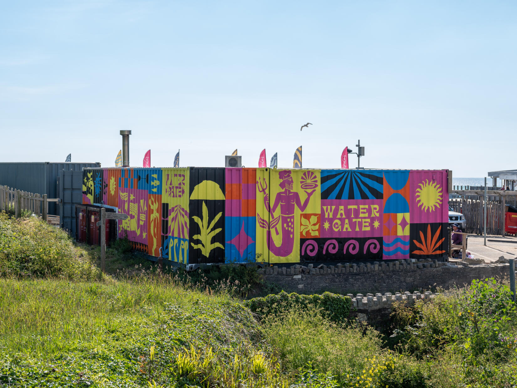 The artwork at Watergate Bay designed and painted by Clara Jonas