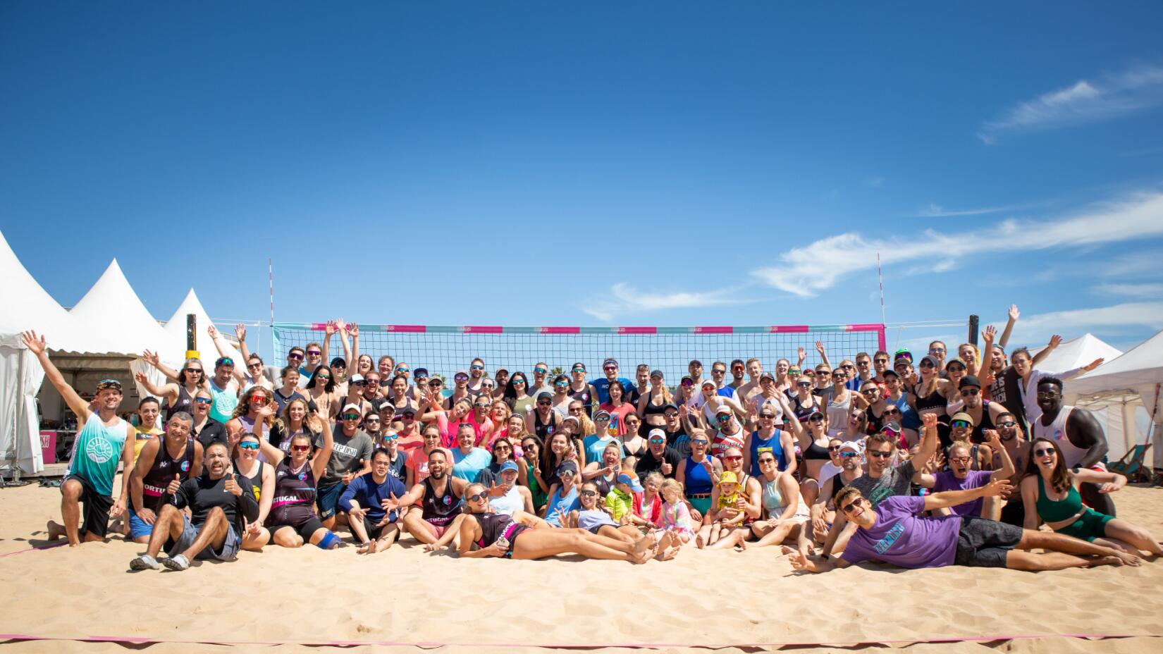 Crowds at the volleyball event