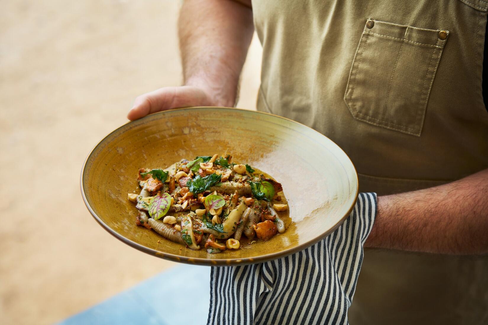 Hand rolled truffle cavatelli in Zacry's at Watergate Bay