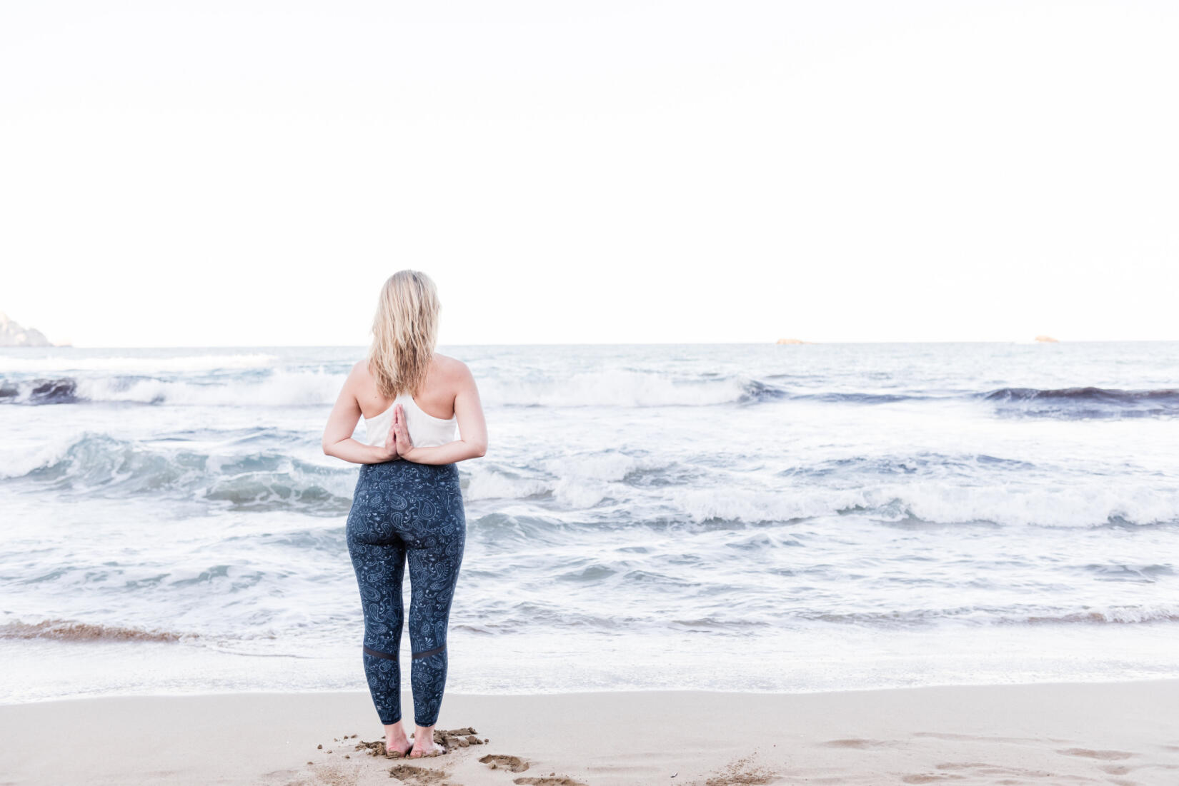 Gemma Bolger Yoga pose on the beach
