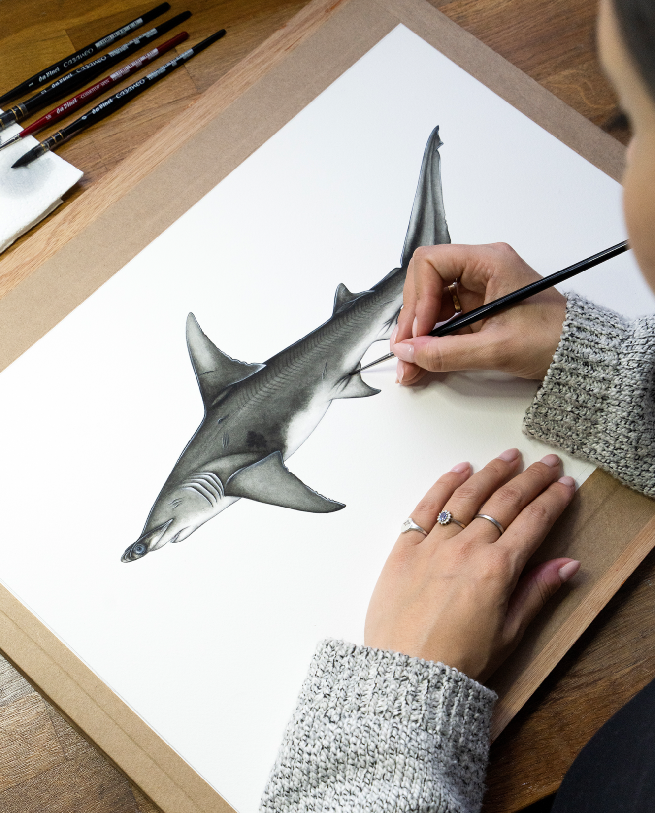 Janavi Kramer shark painting
