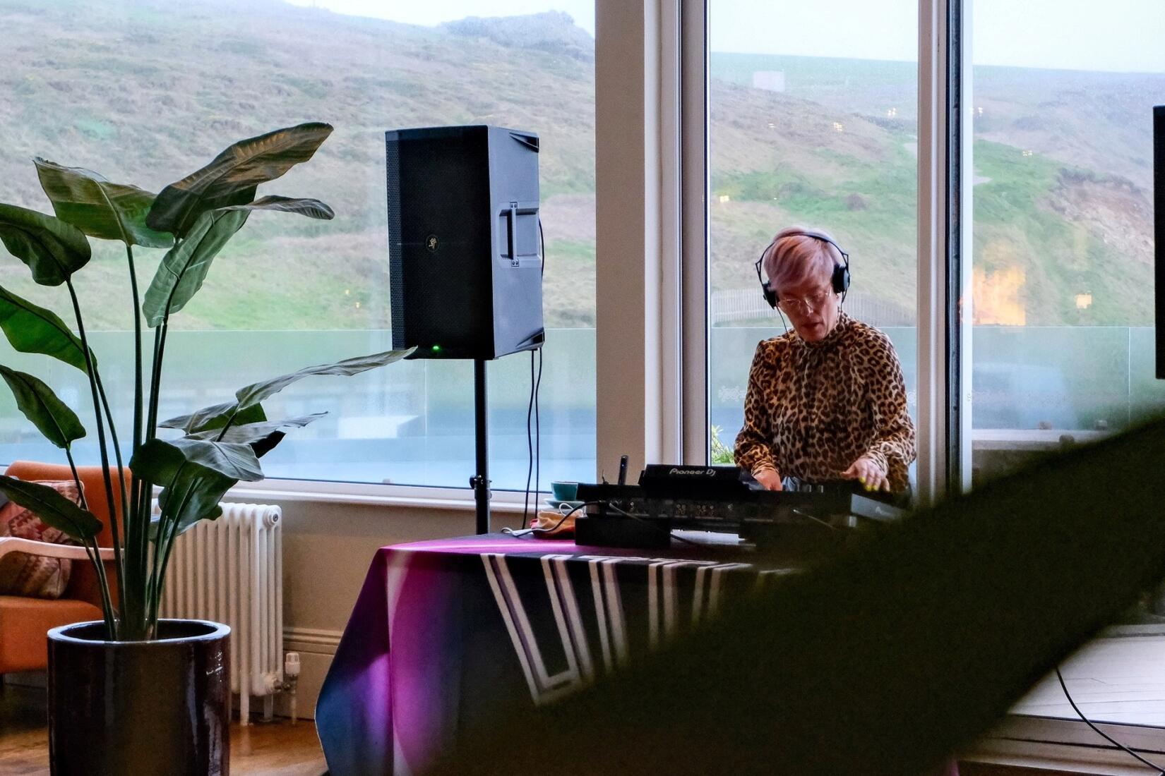 DJ Little legs in The Living Space performing