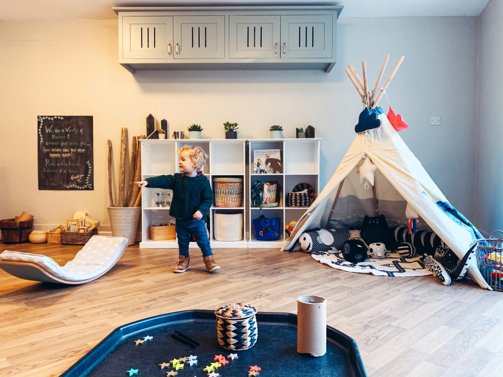 Toddler playing in Kids Zone