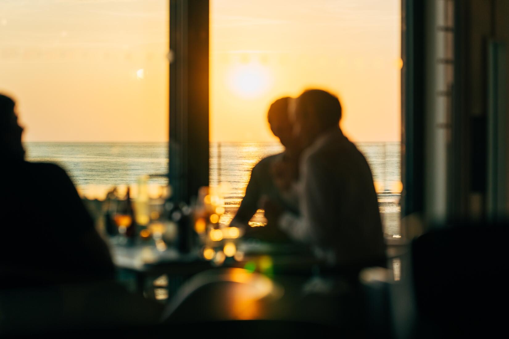 Sunset at Zacry's on the sea wall