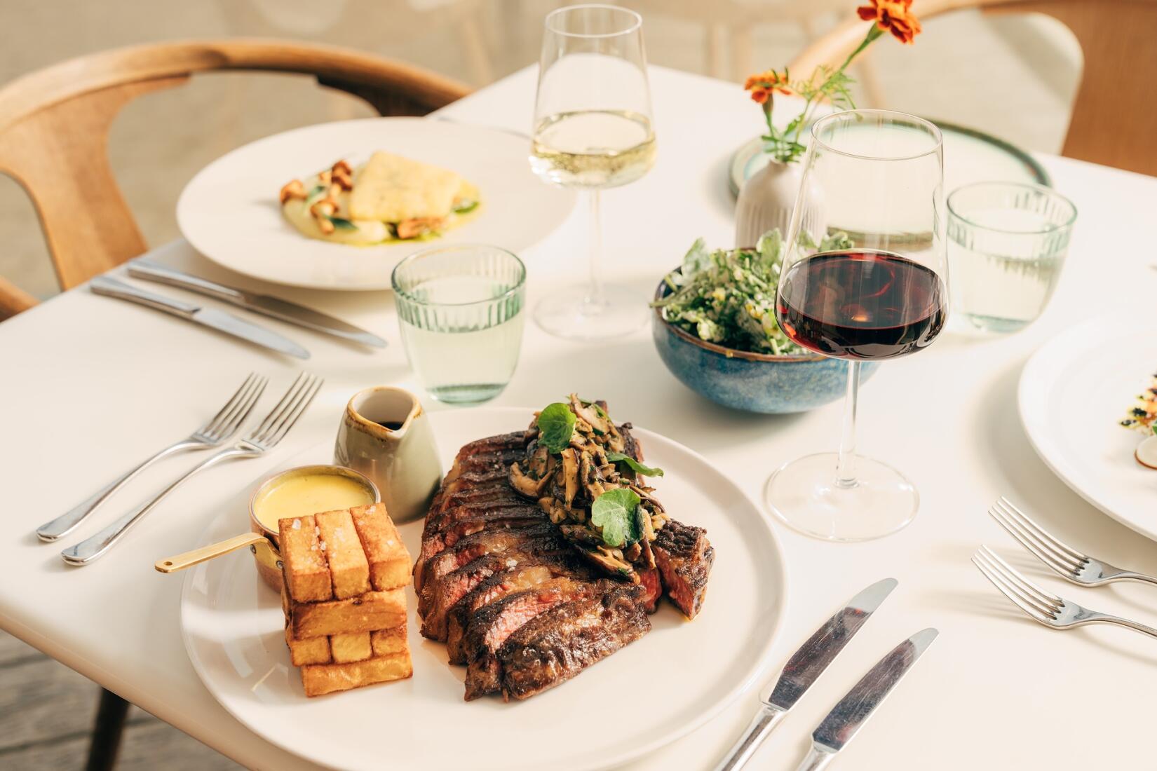 Steak dish with red wine - Zacry's on the sea wall